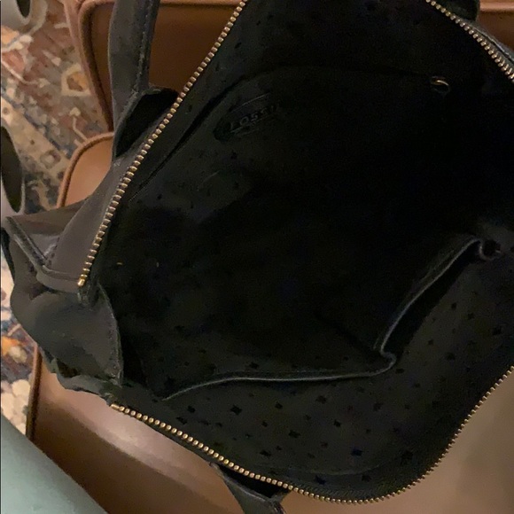 Fossil black leather handbag - Picture 3 of 4